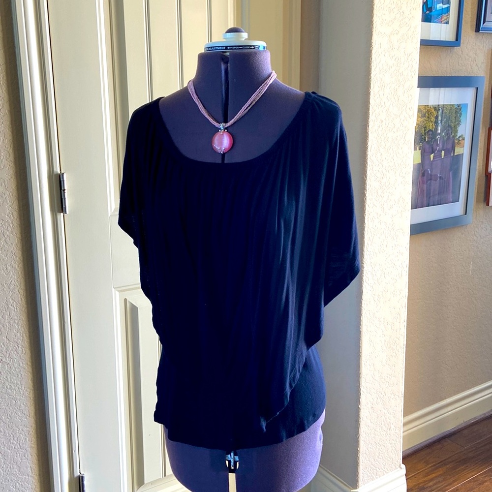 Flowy, Unique Black Top with Inside Support